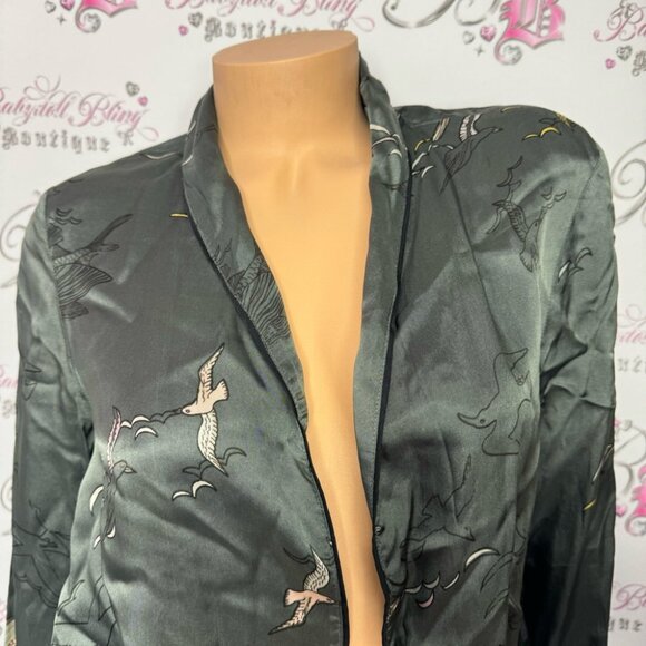 Aritzia pilier jacket fish 🐠 Japan Asia style koi fish shiny satiny silky feel - Picture 11 of 16